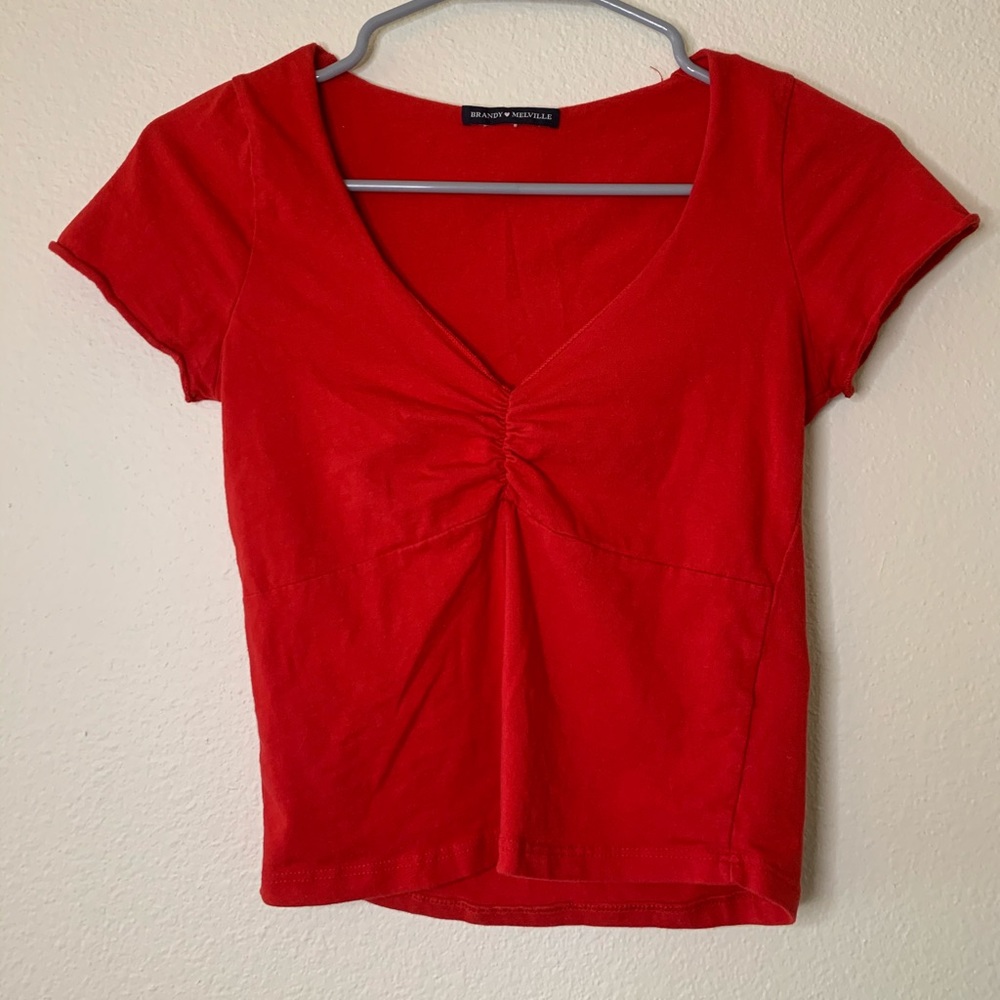 Brandy Melville red gina top